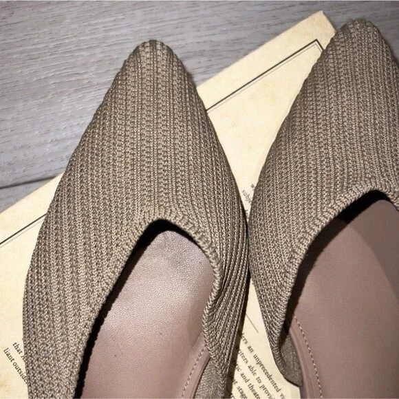 VIVAIA Pointed-Toe D'Orsay Flats (Melia) Tan Brown EU Size 40 US 9.5 Office - Picture 2 of 8